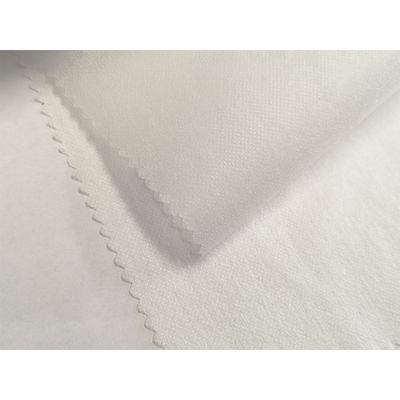 Ενσωματωμένα ενσωματωμένα 16-100gm Polyester Double Dot Non Woven Thin Fusible Interlining